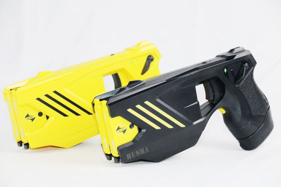 HUSHA Double Shots 7.4V 1400mAh pil ve IP57 su geçirmez savunma silahı ile şok tabancası